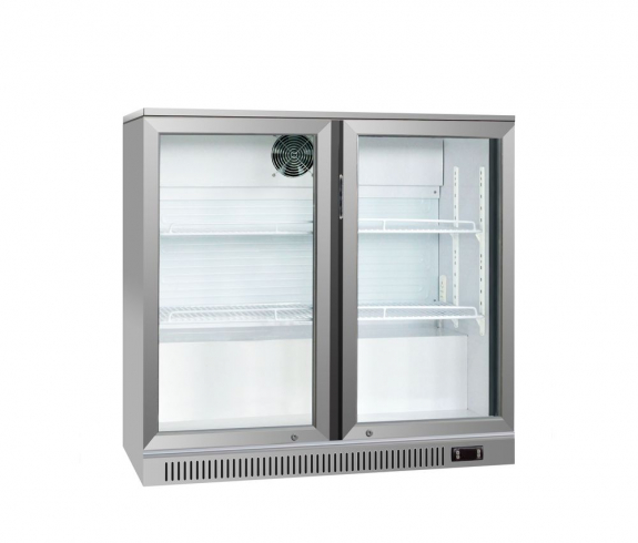 Холодильник барный для напитков - 0,9 m - 220 литров - с 2 стеклянными дверями GGM Gastro - 2