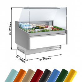 Холодильна вітрина / холодильна вітрина для м'яса прямокутна - 1,0 x 0,99 м - 189 Л GGM Gastro