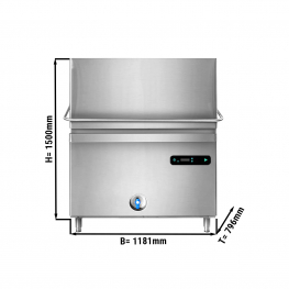 Посудомийна машина з подвійним витяжкою (22,2 кВт) - включаючи зливний насос і накип (з подвійною стінкою)  GGM Gastro