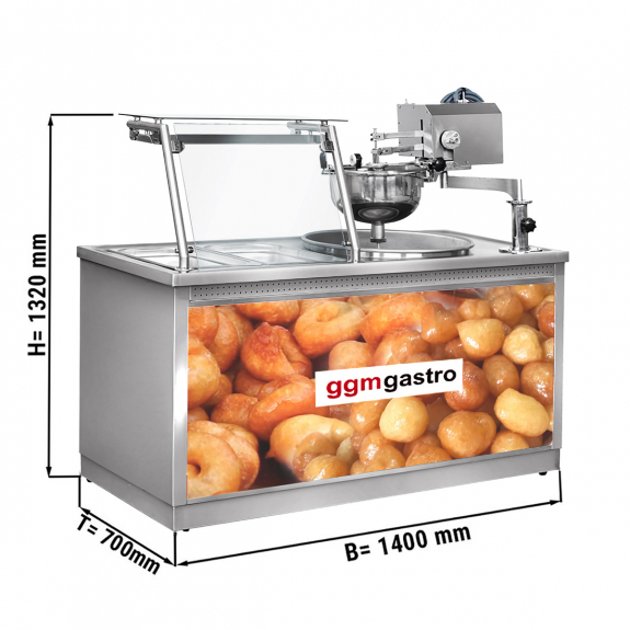 Пончиковый аппарат (стол для аппарата / производительность: 1000 шт/ч) GGM Gastro - 1