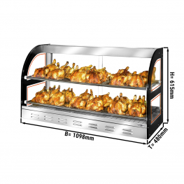 Мармит-витрина для тушек курицы GGM Gastro