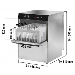 Посудомийна машина 2,97 kW -  з дозатороми миючого та ополскувального засобів GGM Gastro
