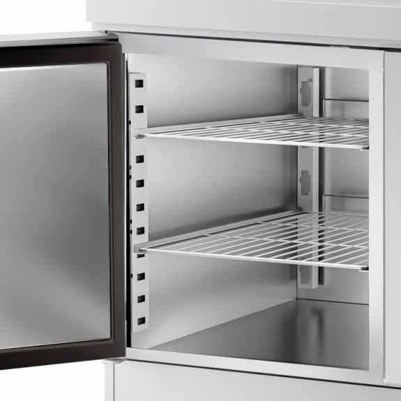 Холодильний стіл для піци PREMIUM - 1,5 x 0,8 m - 2 скляних дверей GGM Gastro - 7