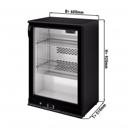 Холодильник барний для напоїв 140 літрів - з 1 скляними  дверима  GGM Gastro