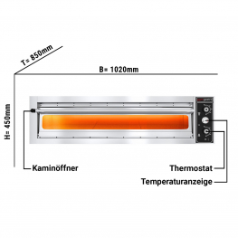 Піч для піци, 4 х 33 см, 1 камера, з шамотним каменем по всій камері