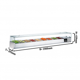 Настільна холодильна вітрина PREMIUM 2,0 m x 0,4 m - для 9x 1/3 GN GGM Gastro