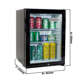 Мини-холодильник (1 стекл.дверь / объем: 34 л) GGM Gastro