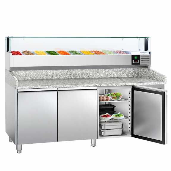 Холодильный стол для пиццы PREMIUM (размер: 2,0 x 0,8 m/ 3 двери) GGM Gastro - 2