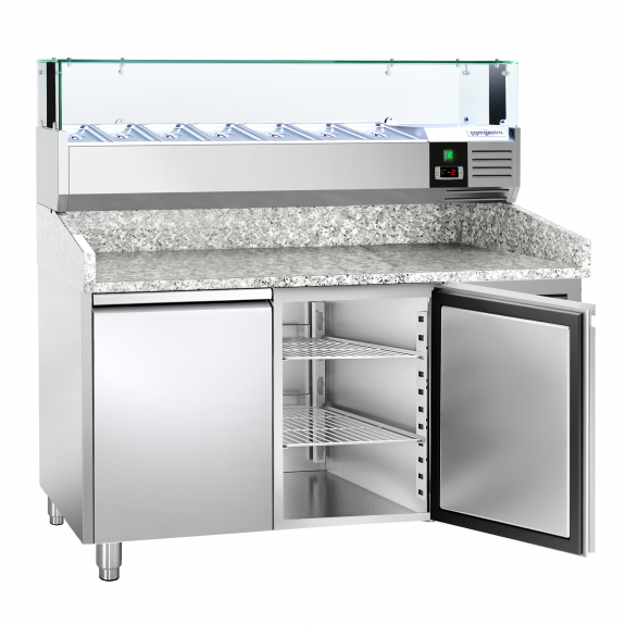 Холодильный стол для пиццы PREMIUM(размер: 1,5 x 0,8 m/2 двери) GGM Gastro - 3