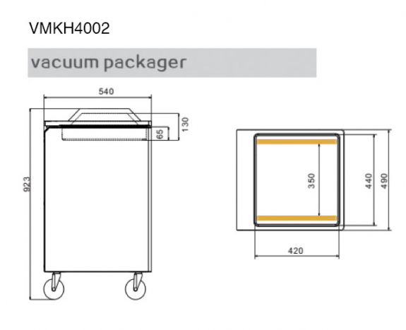 Вакуумно-пакувальна машина 20 мᶾ / год. GGM Gastro - 6