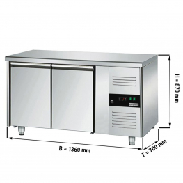 Холодильний стіл ЕСО - 1,36 x 0,7 m / 2 двері GGM Gastro
