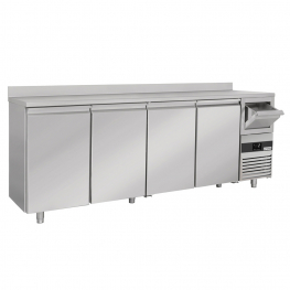 Холодильный стол для бара 2,69 m - 4 стеклянных дверей GGM Gastro