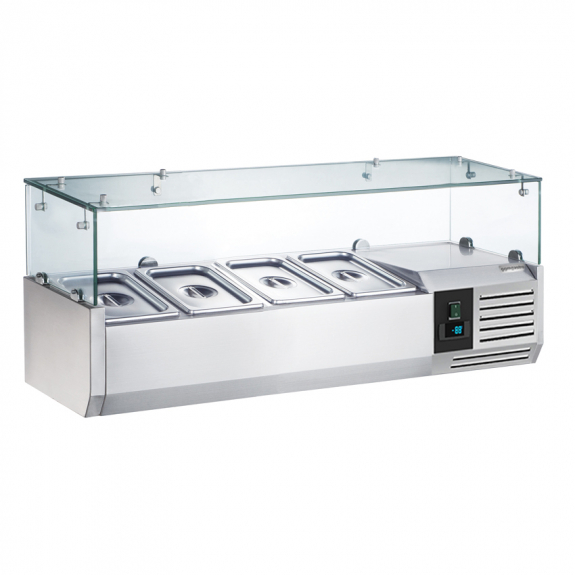 Настільна холодильна вітрина PREMIUM 1,2 m x 0,4 m - для 4x 1/3 GN GGM Gastro - 4