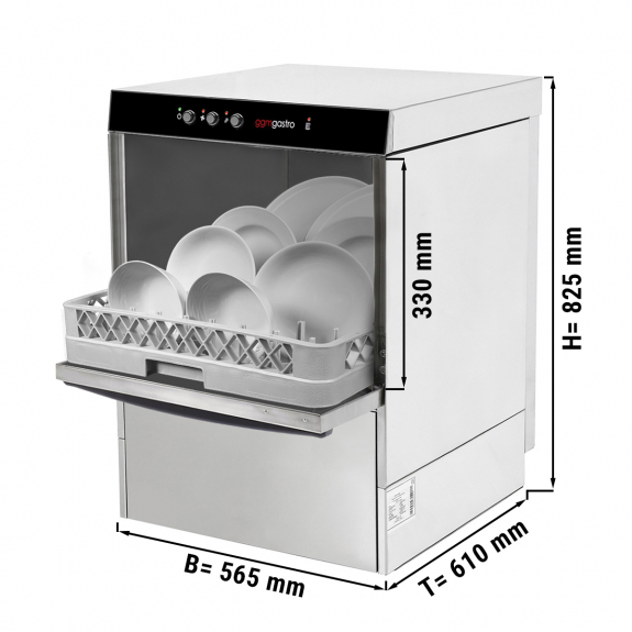 Посудомийна машина (потужність: 4,9 кВт / дренажна помпа / циркуляційний насос) GGM Gastro - 1