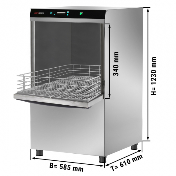 Посудомийна машина 4.9 kW - з доазтор миючого засобу (подвійна стінка) GGM Gastro - 1