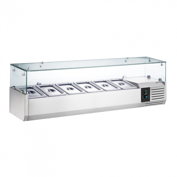 Настільна холодильна вітрина PREMIUM - 1.4 x 0.4 m - для 6x 1/3 N GGM Gastro - 4