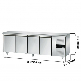 Холодильний стіл ЕСО - 2,2 x 0,7 m / 4 двері GGM Gastro