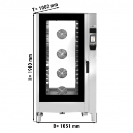 Духовой шкаф +пароконвектомат  с сенсорным экраном - 16x EN 60 x 40 см / мощность: 28,5кВт GGM Gastro