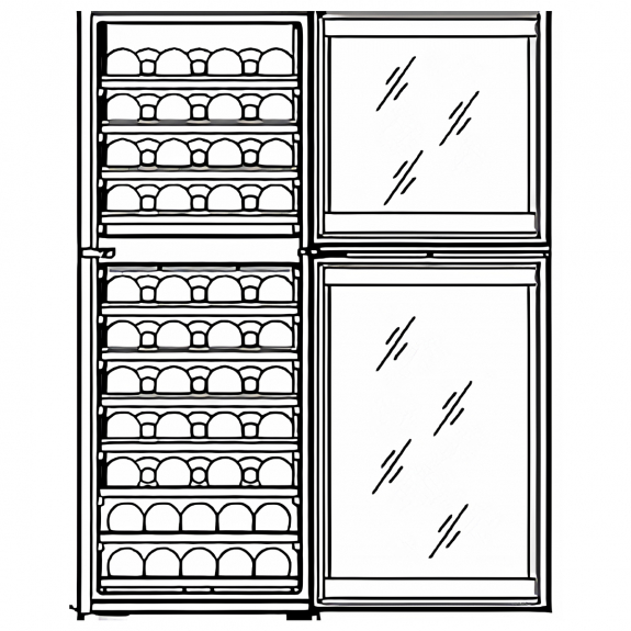 Холодильник для вина - 200 літрів - з 2 кліматичними зонами GGM Gastro - 3