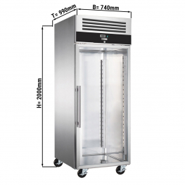 Пекарська морозильна шафа PREMIUM - 0,74 x 0,97 m - 1 скляні двері GGM Gastro