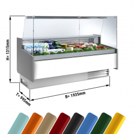 Холодильна вітрина / холодильна вітрина для м'яса прямокутна - 1,9 x 0,99 м - 379 Л GGM Gastro