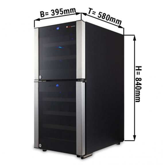 Холодильник винний 100 літрів / з 2 кліматичними зонами GGM Gastro - 1