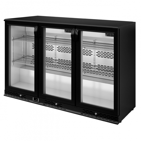 Холодильник барний для напоїв 330 літрів - з 3 скляними дверима GGM Gastro - 7