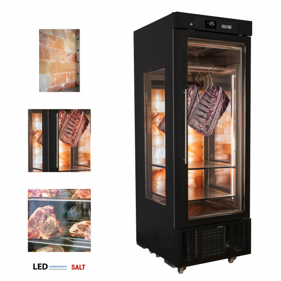 Холодильна шафа для дозрівання м'яса 0,70 m - 1 скляні двері - чорний GGM Gastro - 4