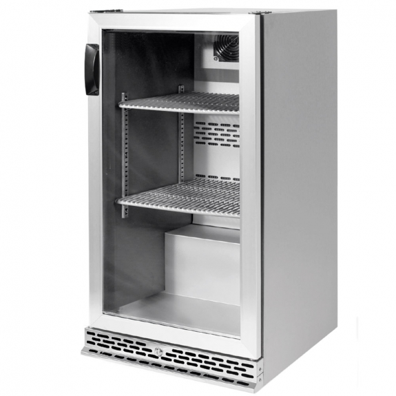 Холодильник барный - 0,6 x 0,51 m - 125 Л - 1 стеклянная дверь - Edelstahl GGM Gastro - 3