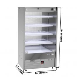 Холодильна гірка - 1,1 x 0,85 m - з 4 полиця - 0,85 TIEF GGM Gastro
