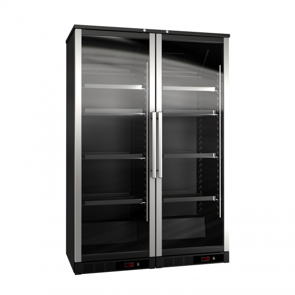 Холодильник винний 800 літрів - з 2 скляними дверима GGM Gastro - 6
