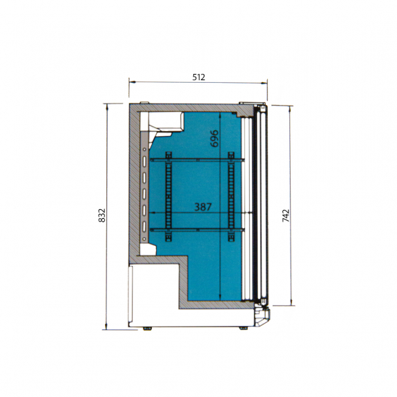 Холодильник барный - 0,9 x 0,51 m - 193 Л - 2 стеклянных дверей - Edelstahl GGM Gastro - 6