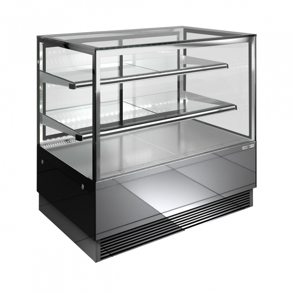 Вітрина кондитерська холодильна - 1,5 м - 2 полиці - дзеркальна передня панель - пряма (світлодіодна підсвітка) GGM Gastro - 3